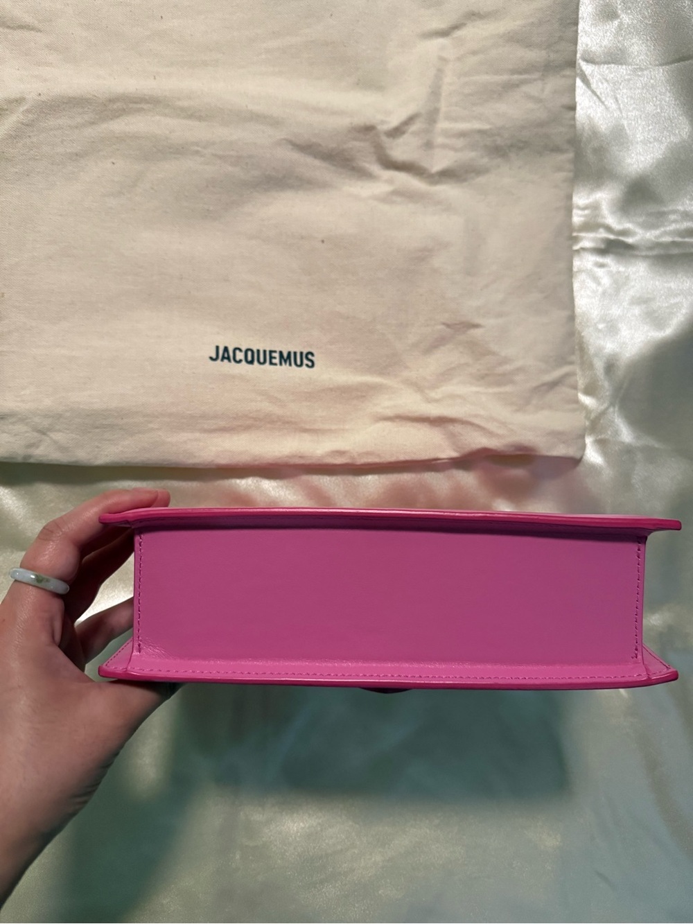 AUTHENTIC Jacquemus Le Grande Bambino Fuchsia Pink - Picture 5 of 10